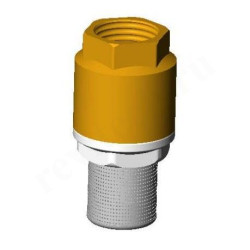 Клапан обратный осевой резьб. 3", PN8, Tecofi CC1142, латунь, затвор-нейлон