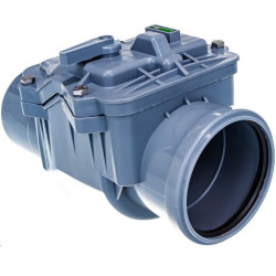 Клапан обратный одностворчатый для сточных вод раструб-труба DN110, PN1, RTP, полипропилен, затвор-с