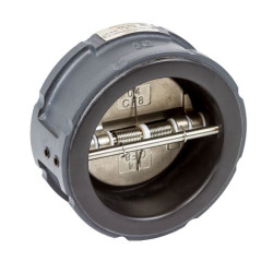 Клапан обратный двустворчатый межфланц. DN100, PN16, Ридан ЗОД, чугун, затвор-сталь нержавеющая