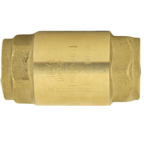 Клапан обратный осевой резьб. DN20, PN25, Ридан NRV-R, латунь, затвор-латунь