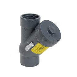 Клапан обратный шаровой резьб. 1 1/2", PN10, Grundfos, ПВХ, затвор-ПВХ