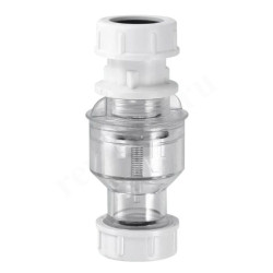 Клапан обратный подъемный обжим DN19, PN1, McAlpine, полипропилен, затвор-сталь нержавеющая