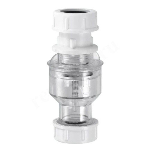 Клапан обратный подъемный обжим DN19, PN1, McAlpine, полипропилен, затвор-сталь нержавеющая