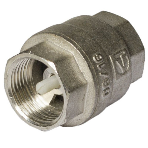 Клапан обратный осевой резьб. 1 1/2", PN25, Valtec VT.161, латунь, затвор-нейлон