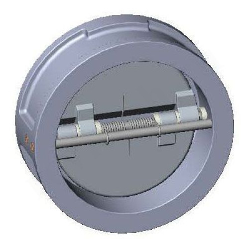 Клапан обратный двустворчатый межфланц. DN500, PN25, Tecofi CB6450, сталь нержавеющая, затвор-сталь