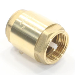 Клапан обратный осевой резьб. 1", PN16, General Fittings 7Y00 R7, латунь, затвор-пластик