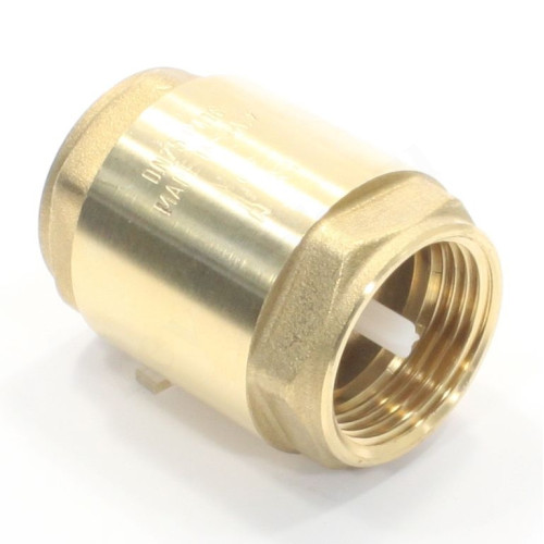 Клапан обратный осевой резьб. 1", PN16, General Fittings 7Y00 R7, латунь, затвор-пластик