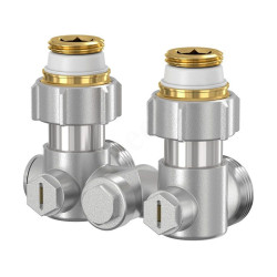 Узел нижнего подключения 1/2"-3/4", PN10, Simplex EXCLUSIV E1/50, угловой
