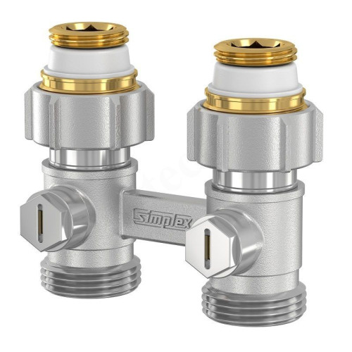 Узел нижнего подключения 1/2"-3/4", PN10, Simplex EXCLUSIV D1/50, прямой