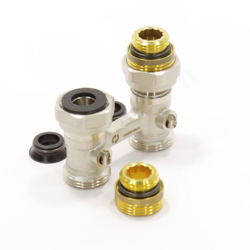Узел нижнего подключения 1/2"-3/4", PN10, General Fittings 7E00, прямой