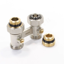 Узел нижнего подключения 1/2"-3/4", PN10, WAAG, прямой