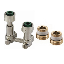 Узел нижнего подключения 1/2"-3/4", PN10, Simplex EXCLUSIV ET2/50, угловой