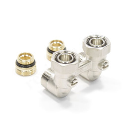 Узел нижнего подключения 1/2"-3/4", PN10, Rehau RAUTITAN, угловой