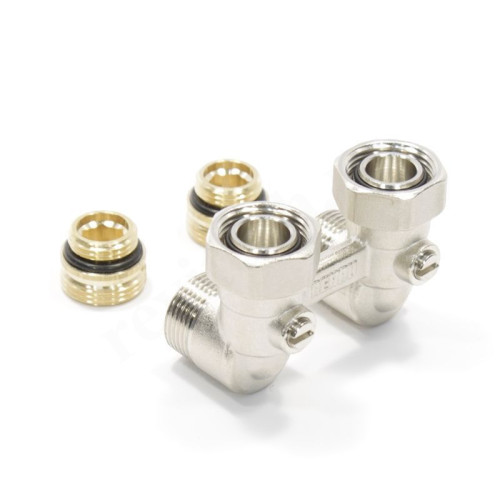 Узел нижнего подключения 1/2"-3/4", PN10, Rehau RAUTITAN, угловой
