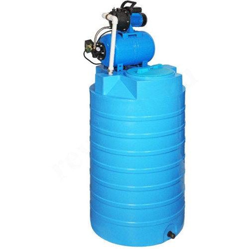 Емкость накопительная для воды Акватек ATV 500 л., синий, с автоматической насосной станцией