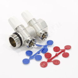 Коллектор Rehau RAUTITAN 1"х3/4", 2вых., с клапанами, латунь, белый