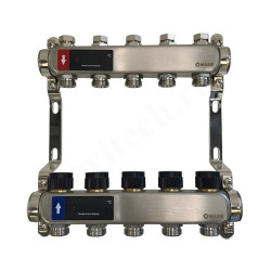 Коллектор WAAG 1"х3/4", 5вых., c клапанами, сталь нерж.