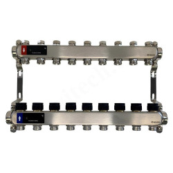 Коллектор WAAG 1"х3/4", 9вых., c клапанами, сталь нерж.