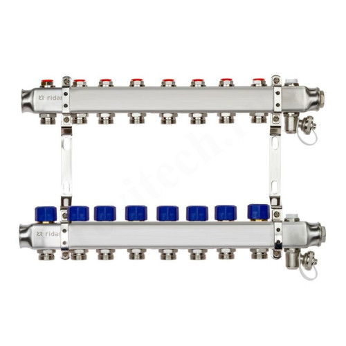 Коллектор Ридан SSM-R 8 1"х3/4", 8вых., сталь нерж., в сборе