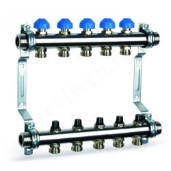 Коллектор Watts HKV 2010-VA 1"х3/4", 5вых., c клапанами, сталь нерж., (компл)