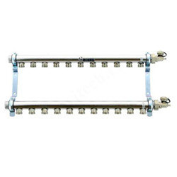 Коллектор Rehau HLV 1"х3/4", 11вых., сталь нерж., (компл), в сборе