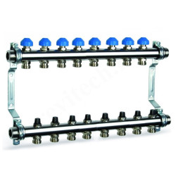 Коллектор Watts HKV 2010-VA 1"х3/4", 8вых., c клапанами, сталь нерж., (компл)