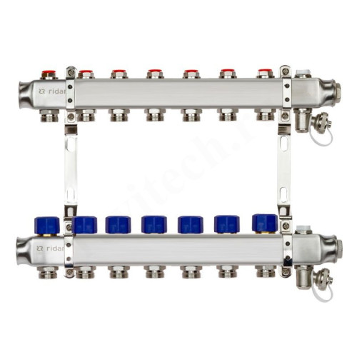Коллектор Ридан SSM-R 7 1"х3/4", 7вых., сталь нерж., в сборе