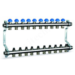 Коллектор Watts HKV 2010-VA 1"х3/4", 10вых., c клапанами, сталь нерж., (компл)