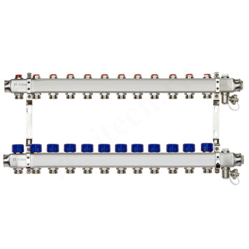 Коллектор Ридан SSM-R 12 1"х3/4", 12вых., сталь нерж., в сборе