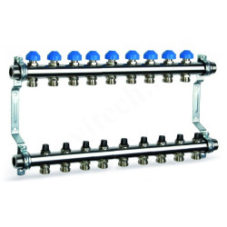 Коллектор Watts HKV 2010-VA 1"х3/4", 9вых., c клапанами, сталь нерж., (компл)