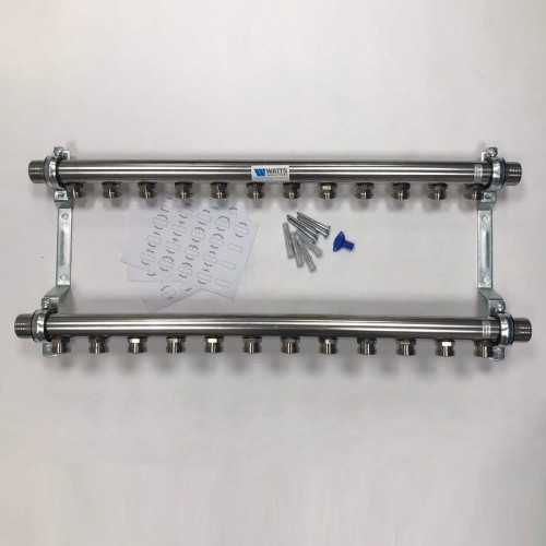 Коллектор Watts HLV2000-VA VA12 1"х3/4", 12вых., сталь нерж., (компл)