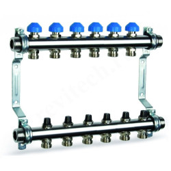 Коллектор Watts HKV 2010-VA 1"х3/4", 6вых., c клапанами, сталь нерж., (компл)