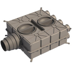 Воздухораспределитель Wolf Air Excellent 125-180х75, 8вых., пластик