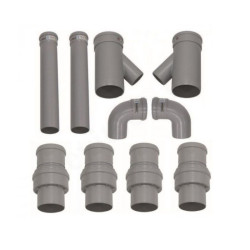 Дымоотводящий комплект 80-130, Vaillant, раструб-труба, PP