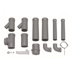 Дымоотводящий комплект 80-130, Vaillant, раструб-труба, PP