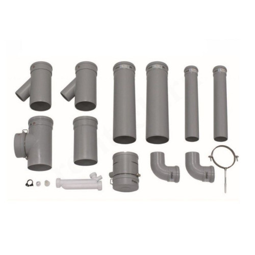 Дымоотводящий комплект 80-130, Vaillant, раструб-труба, PP