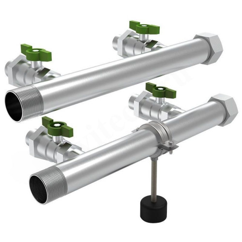 Коллектор Grundfos CMBE TWIN 1 1/2"х1 1/4", 4вых., c шаровыми кранами, сталь нерж.