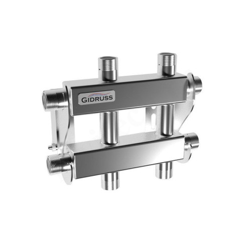 Распределительная гребенка Gidruss МКSS-40 3DU 3/4"х3/4", 3вых., сталь нерж.