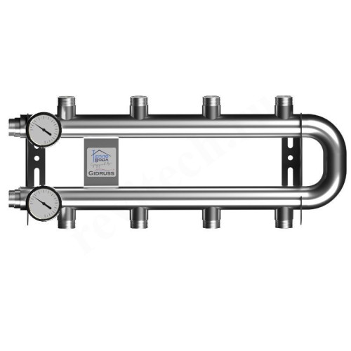 Распределительная гребенка Gidruss RMSS-60 R4.TW 1"х1", 4вых., сталь нерж.