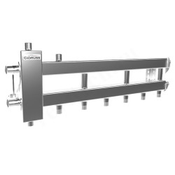 Распределительная гребенка Gidruss BMSS-40 4D 3/4"х3/4", 4вых., сталь нерж.