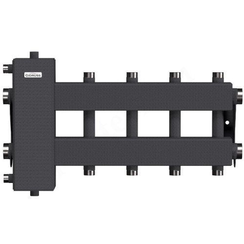 Распределительная гребенка Gidruss BM-150 5DU 1 1/2"х1", 5вых., сталь черная