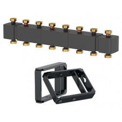 Распределительная гребенка Meibes MeiFlow Top S 1 1/2"х1 1/2", 7вых., сталь черная