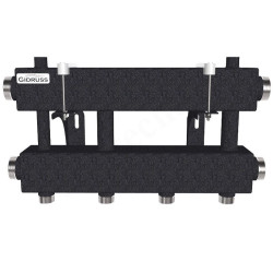 Распределительная гребенка Gidruss MK-150 25 1 1/2"х1", 3вых., сталь черная