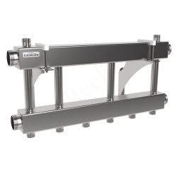 Распределительная гребенка Gidruss MKSS-250 3x25 2"х1", 3вых., сталь нерж., в сборе