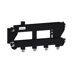 Распределительная гребенка Gidruss MK-40 3D 3/4"х3/4", 3вых., сталь черная, в сборе