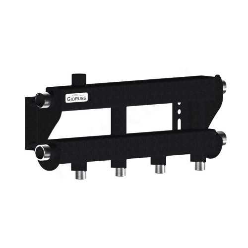 Распределительная гребенка Gidruss MK-40 3D 3/4"х3/4", 3вых., сталь черная, в сборе