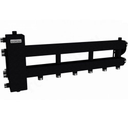 Распределительная гребенка Gidruss BM-100 4D 1 1/4"х1", 4вых., сталь черная, в сборе