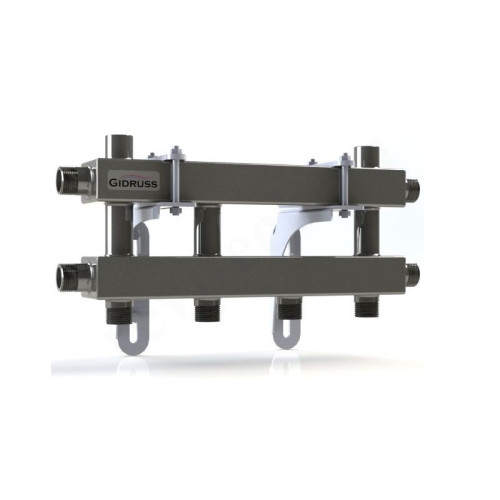 Распределительная гребенка Gidruss MKSS-40 3D 3/4"х3/4", 3вых., сталь нерж.