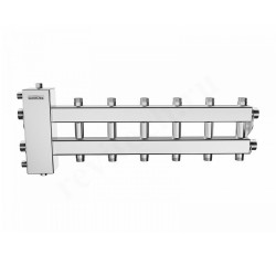 Распределительная гребенка Gidruss BMSS-100 7DU 1 1/4"х1", 7вых., сталь нерж., в сборе