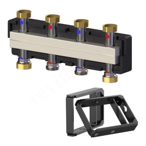 Распределительная гребенка Meibes 1 1/2"х1 1/2", 3вых., сталь нерж.
